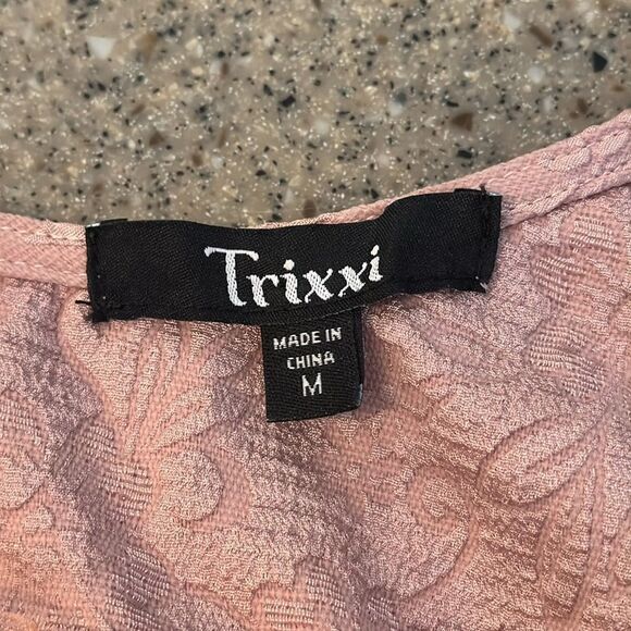 TRIXXI Blush Pink Floral Jacquard Corset Mini Dress - Picture 7 of 11